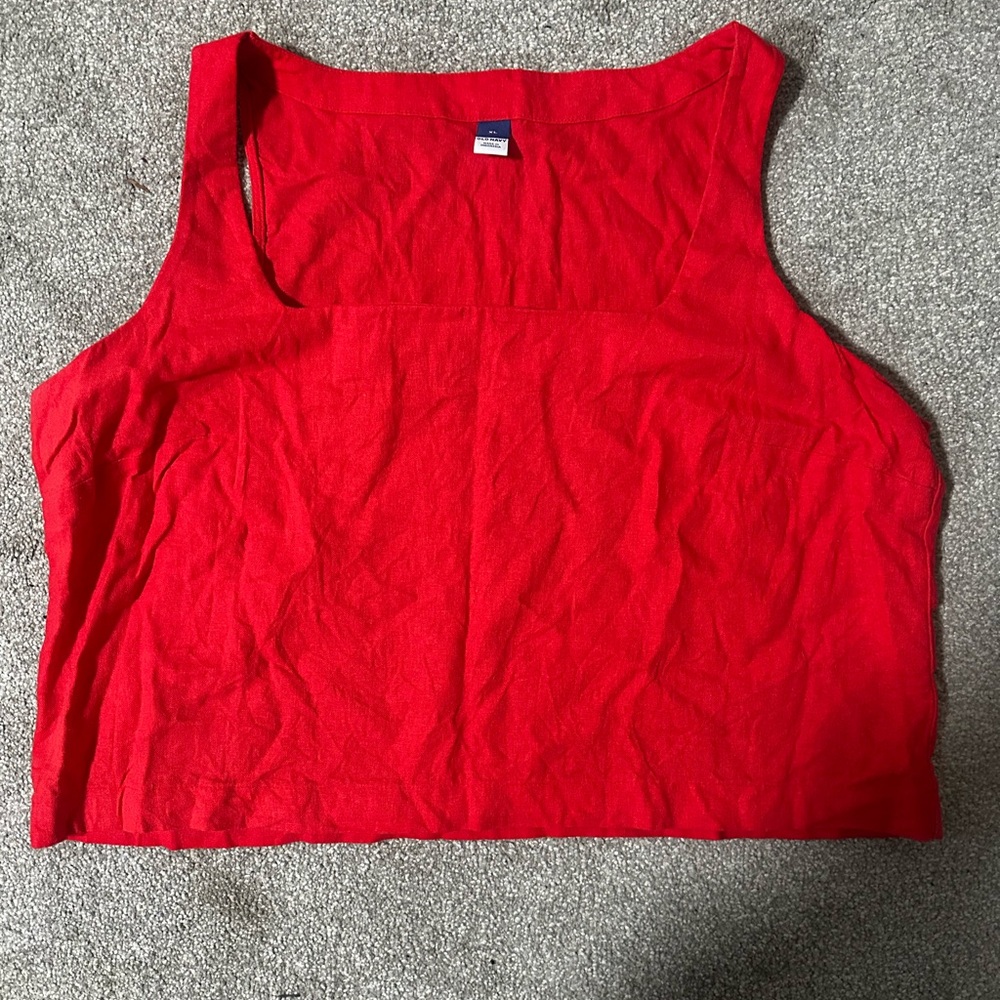 Red Sleeveless Women's Top